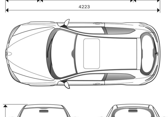 Alfa Romeo 147 3-Door Hatchback (2007) (Alpha Romeo 147 3-door Hatchback (2007)) - drawings (drawings) of the car